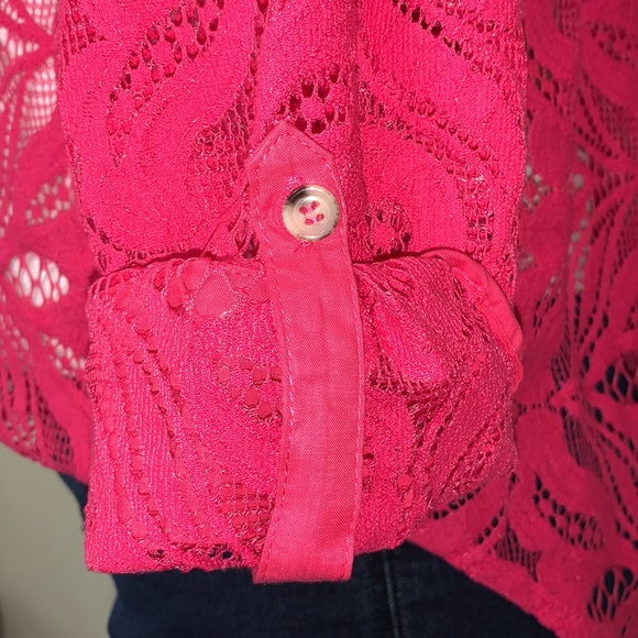 Anthropologie Maeve Slim Pink Button Down Top Size 4 - Picture 6 of 14